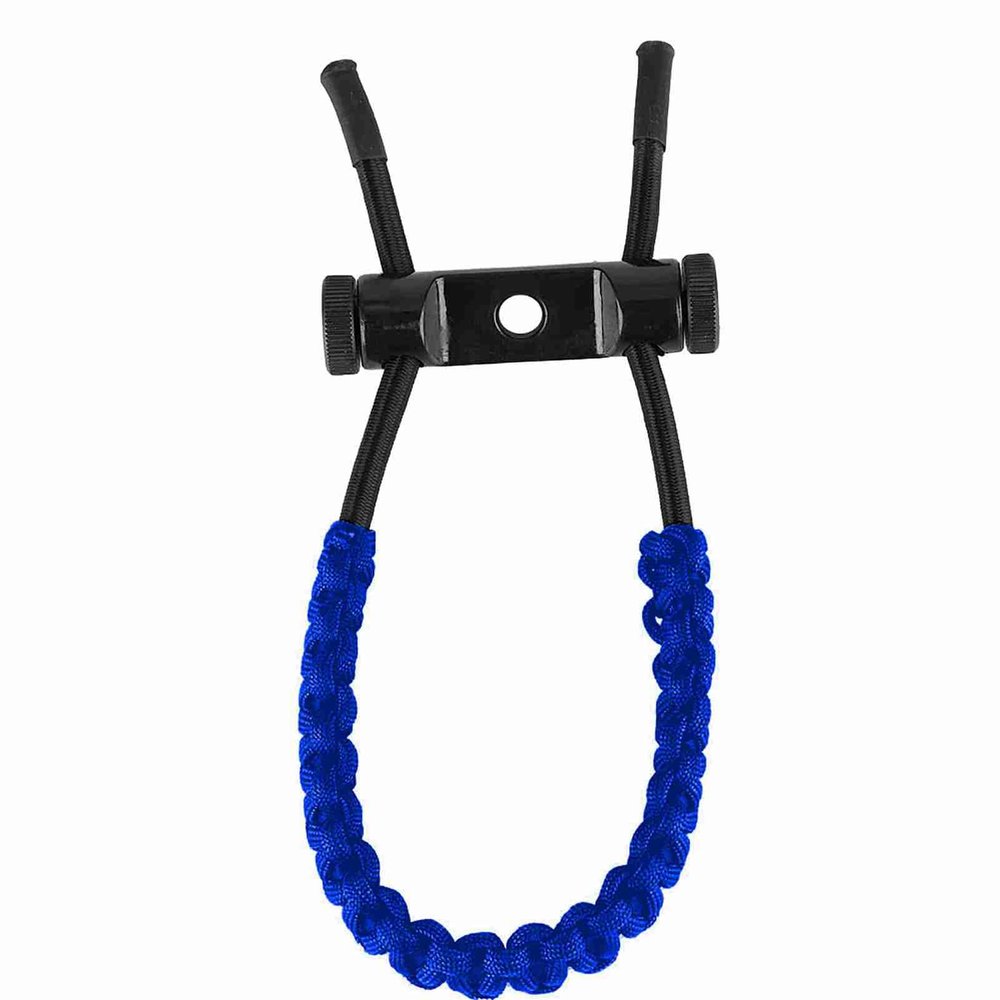Zerone 1Pc Archery Wrist Sling,Adjustable Leather Braided Cord Rope for (Blue)