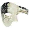 Thmyo Half Face Men's Phantom Of The Opera Vintage Design Venetian Carnival Masquerade Mask (Beige & black 2) view 1