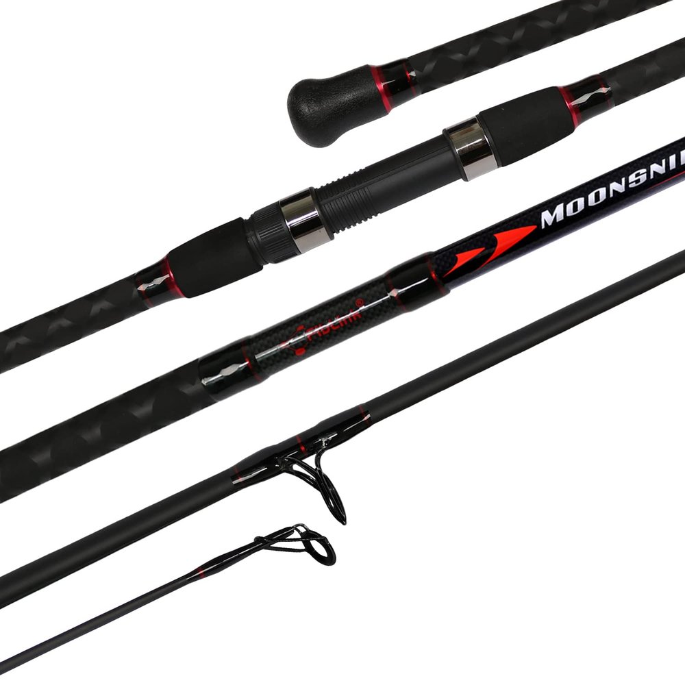 Fiblink Surf Spinning Fishing Rod 4-Piece Graphite Travel Fishing Rod (Length: 15')