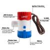 Sanuke 1100gph Bilge Pump,1-1/8" Outlet, Electric 12V Submersible Marine Water Pump Accessories Marin Boat, Non- Automatic Bilge Pump for Boats, Ponds, Pools, Spas Silent, Boat Caravan RV, Low Noise view 2