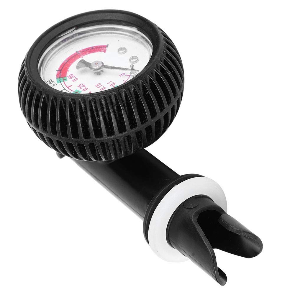 Alomejor Inflatable Boat Kayak Raft Pressure, Air Thermometer, Up to 0.6bar/8.55 PSI, PVC Material, Long Hose Adapters