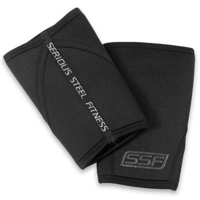 SERIOUS STEEL FITNESS Neoprene Weightlifting Knee Sleeve Powerlifting, Strongman Training (7 mm)
