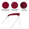 Savvycraft 4 Bow Bimini Top Replacement Cover, Durable Marine Grade Canvas Boat Canopy, Easy Install Zipper Sleeves, 4 Bow 96" L 85"-90" W Burgundy Color with Zippered Pockets view 4