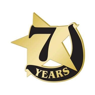 Crown Awards 1" x1" 7 Year Recognition Lapel Pins, Star-Shaped 7 Year Recognition Gold Lapel Pins 100 Pack Prime