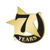 Crown Awards 1" x1" 7 Year Recognition Lapel Pins, Star-Shaped 7 Year Recognition Gold Lapel Pins 100 Pack Prime view 1