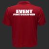 Smart People Clothing Event Photographer Polo Reflective Design,Performance Polo w/Moisture Wicking Technology, red Shirt. view 4