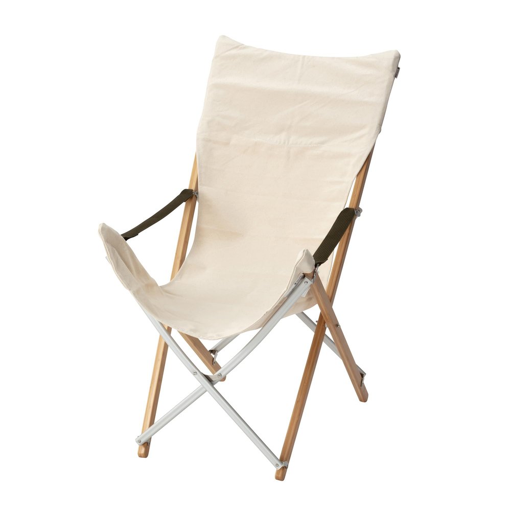 Snow Peak Take! Bamboo Chair Long, Sturdy Washable Canvas, Laminated Bamboo and Aluminum Framework, LV-086