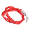 MroMax Chain Lock, 900mm/35.43" Long, 4.5mm/0.18" Diameter Buckle, Red Covered Sleeve 1pcs view 1