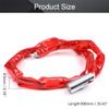 MroMax Chain Lock, 900mm/35.43" Long, 4.5mm/0.18" Diameter Buckle, Red Covered Sleeve 1pcs view 2