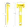 AITIME 30 Pcs 9 Inch Plastic Tent Stakes with 1 Yellow Puller Hook, Durable Garden Lawn Tarp Stakes, Tent Spikes Nails Pegs Hammer for Outdoor Beach Camping Courtyard Decorative Accessories view 2