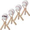 BaseGoal Wooden Baseball Softball Stand Display Consists of 3 Mini Baseball Bat and 1 Wooden Circles view 1