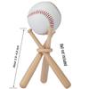 BaseGoal Wooden Baseball Softball Stand Display Consists of 3 Mini Baseball Bat and 1 Wooden Circles view 3