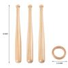 BaseGoal Wooden Baseball Softball Stand Display Consists of 3 Mini Baseball Bat and 1 Wooden Circles view 4
