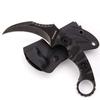 KIASLORE 1911K Tactical Knife Fixed Blade Teeth Knife D2 curved Blade & G10 Handle for Outdoor Survival, Camping, Bushcraft and Hunting, with Sheath (Stonewashed, 180) view 1