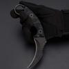 KIASLORE 1911K Tactical Knife Fixed Blade Teeth Knife D2 curved Blade & G10 Handle for Outdoor Survival, Camping, Bushcraft and Hunting, with Sheath (Stonewashed, 180) view 4