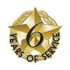 Crown Awards 1" x1" 6 Year of Service Recognition Lapel Pins, Star-Shaped 6 Year of Service Gold Lapel Pins 50 Pack Prime view 1