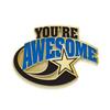 1" x 1" You Are Awesome Pins, Perfect You Are Awesome Recognition Lapel Pins For A Job Well Done Gift Gold 50 Pack view 1