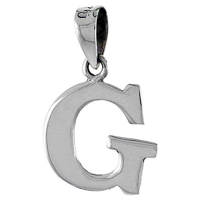 1/2 Inch Small Sterling Silver Block Initial G Necklace Alphabet Letters High Polished 20 inch Box_15