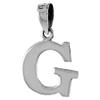 1/2 Inch Small Sterling Silver Block Initial G Necklace Alphabet Letters High Polished 20 inch Box_15 view 1