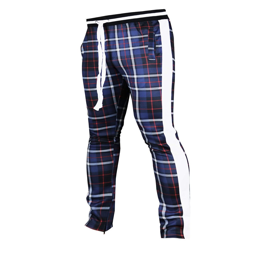 SCREENSHOT Men's Premium Workout Lifestyle Color Block Fashion Track Pants P41902-Navy-XLarge