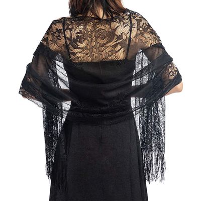 LeJulyeekay Embroidered Chiffon Shrug Shawl Wrap Bolero Shrugs Wedding Jacket for Bride