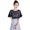 Embroidered Lace Tulle Shrug Shawl Wrap Bolero Shrugs Wedding Jacket for Bride view 1