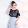 Embroidered Lace Tulle Shrug Shawl Wrap Bolero Shrugs Wedding Jacket for Bride view 2