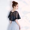 Embroidered Lace Tulle Shrug Shawl Wrap Bolero Shrugs Wedding Jacket for Bride view 4