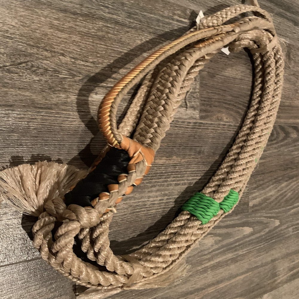 Bull Rope Tan Poly Jr Pro Bull Rope Custom 9x7 LH Bull Riding- EPT Bull Ropes 14'