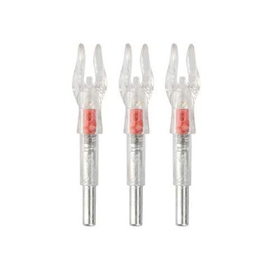 SHARROW Archery Arrows Nock LED Lighted Nocks Hunting Shooting Luminous Lighted Compound Recurve Bow Glowing Arrow Nock Tail Fit 4.2mm Arrow Shaft 6pcs (red)