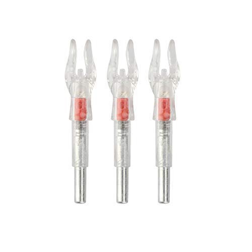 SHARROW Archery Arrows Nock LED Lighted Nocks Hunting Shooting Luminous Lighted Compound Recurve Bow Glowing Arrow Nock Tail Fit 4.2mm Arrow Shaft 6pcs (red)
