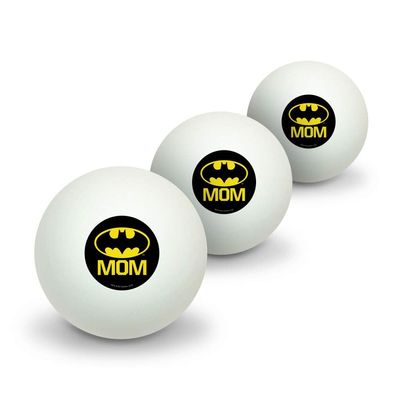 GRAPHICS & MORE Batman Bat Mom Shield Logo Novelty Table Tennis Ping Pong Ball 3 Pack
