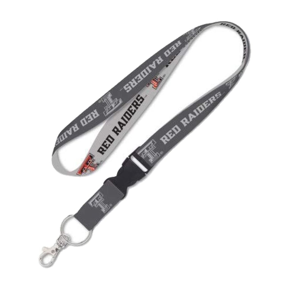 WinCraft Texas Tech Red Raiders Lanyard with Detachable Buckle, 1" - Grey