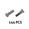 Fenix Cycles 16mm Brass Spoke Nipple, Silver (14G 16mm, 144PCS) view 2