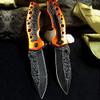 Steel Handle Folding Knife Outdoor Camping Tactics Survival Tool view 3