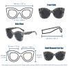Freckles Mark Thick Fashion Butterfly Sunglasses for Women Trendy Round Cat Eye Sun Glasses (Snake-Print, 45) view 4