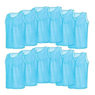 12 Pack Scrimmage Vests, Scrimmage Team Practice Vests Sport Training Vest Jerseys Bibs for Soccer, Football, Basketball, Volleyball Soccer Vests For Men Adult