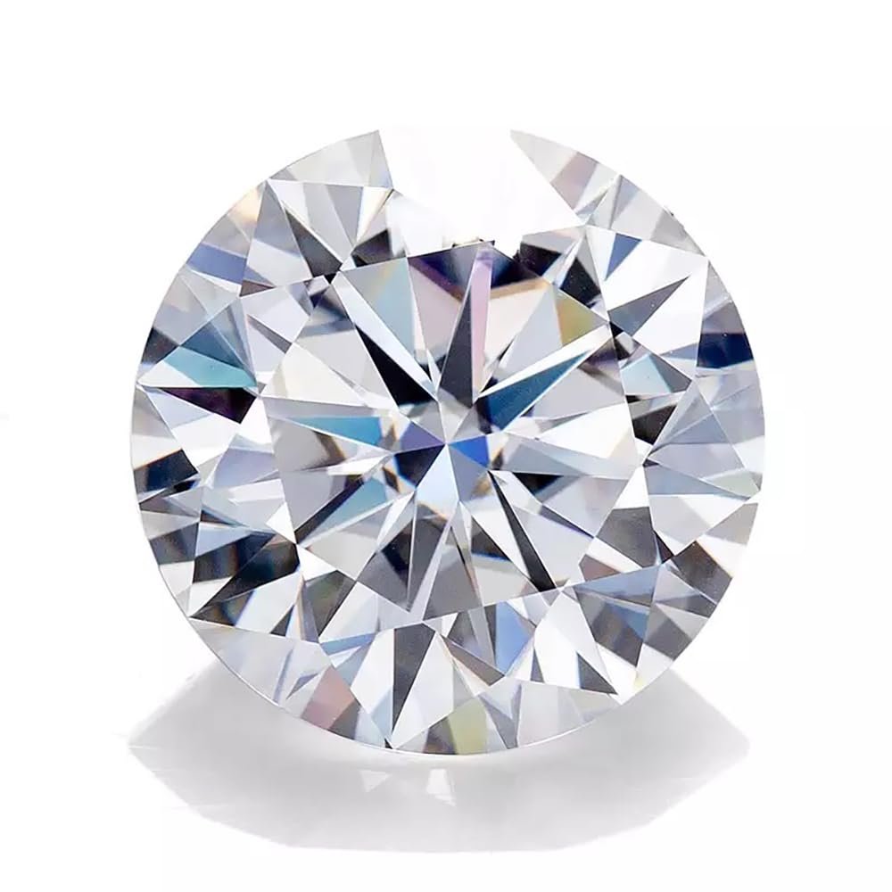 LOTUSMAPLE moissanite diamond high quality F color FL-VVS1 0.1CT-12CT round brilliant cut 3EX 8 hearts & arrows certified lab grown stone bigger than or equal to 0.5CT including a free GRA certificate