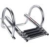 Hoffen 4 Step Pontoon Boat Ladder, Stainless Steel Telescoping Folding Boat Ladder Rear Entry Heavy Duty Custom Inboard with Pedal and Safe Handrails view 3