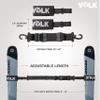 Volk Ski Strap and Pole Carrier - 2 Sets per Pack - Skiing Accessory for Easy Transportation of Your Ski Gear - Feel Comfortable Walking to and From the Mountain - Adjustable Size view 4