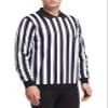 FitsT4 Sports Men's Official Black & White Stripe Referee Shirt Zipper Collared Long Sleeve Umpire Jersey Costume Pro Ref Uniform for Soccer Basketball Football Cosplay view 3