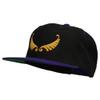 e4Hats.com Abstract Wings Design Embroidered Snapback Cap - Black Purple OSFM view 2