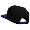 e4Hats.com Abstract Wings Design Embroidered Snapback Cap - Black Purple OSFM view 3