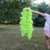 Flydreamfeathers 25 Gram, 4 Feet Long Chandelle Feather Boa, Great for Party, Wedding, Halloween Costume, Christmas Tree, Decoration (Chartreuse) view 2