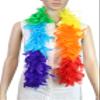 25 Gram, 4 Feet Long Chandelle Feather Boa, Great for Party, Wedding, Halloween Costume, Christmas Tree, Decoration (Rainbow)