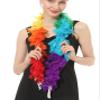 25 Gram, 4 Feet Long Chandelle Feather Boa, Great for Party, Wedding, Halloween Costume, Christmas Tree, Decoration (Rainbow) view 2