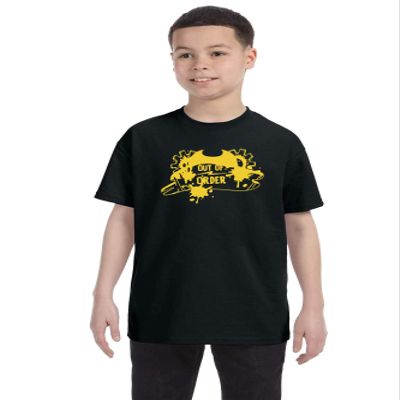 ALLNTRENDS Out of Order Kids Youth T Shirt Cool Top Trendy Graphic Tee (XL, Black)