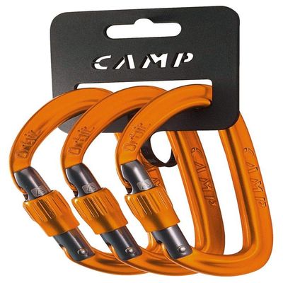 CAMP Orbit Lock Carabiner 3 Pack - Orange