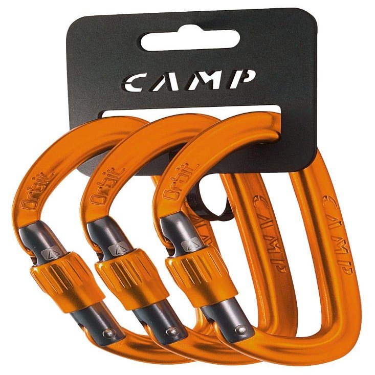 CAMP Orbit Lock Carabiner 3 Pack - Orange