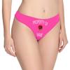 Custom Women's Funny Face Novelty Briefs Thong G-Strings Property of Name Rose Pink Printed with Photo S view 3